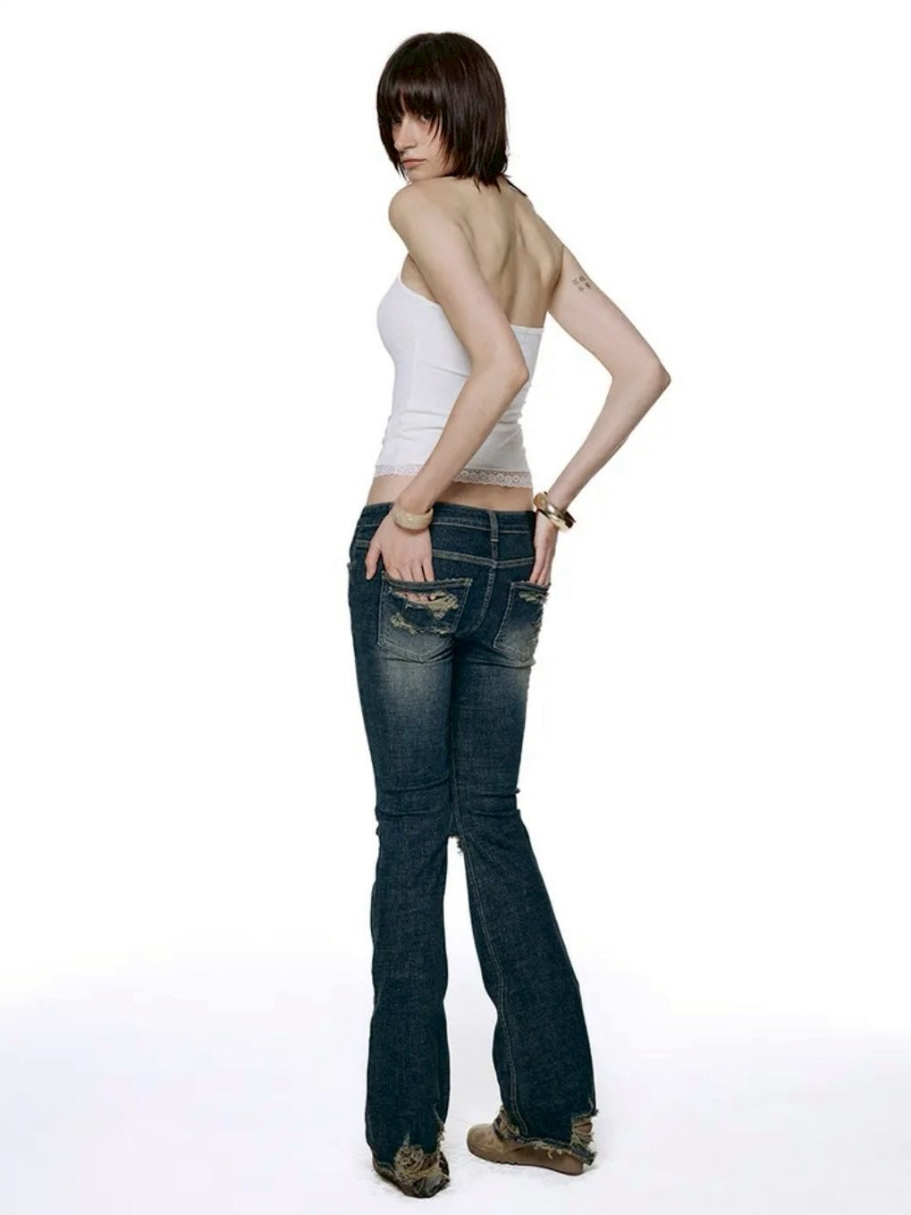 【ROCK CAKE】Layne Low Rise Bootcut Jeans