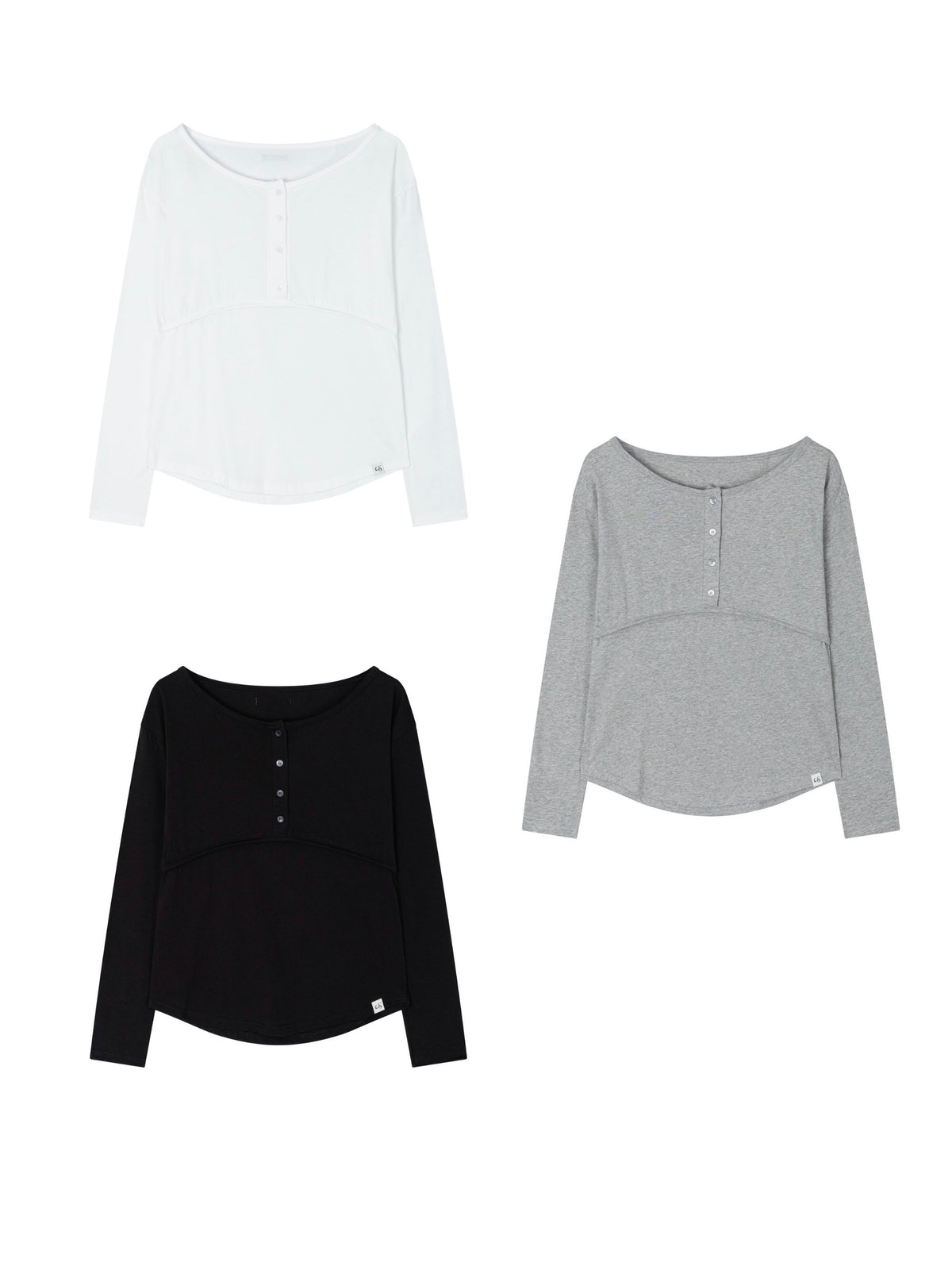 【Uglyshadow】PLACKET RIBBED T-SHIRT