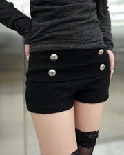 受注制【Never mind the XU】Napoleon lace knit shorts (2color)