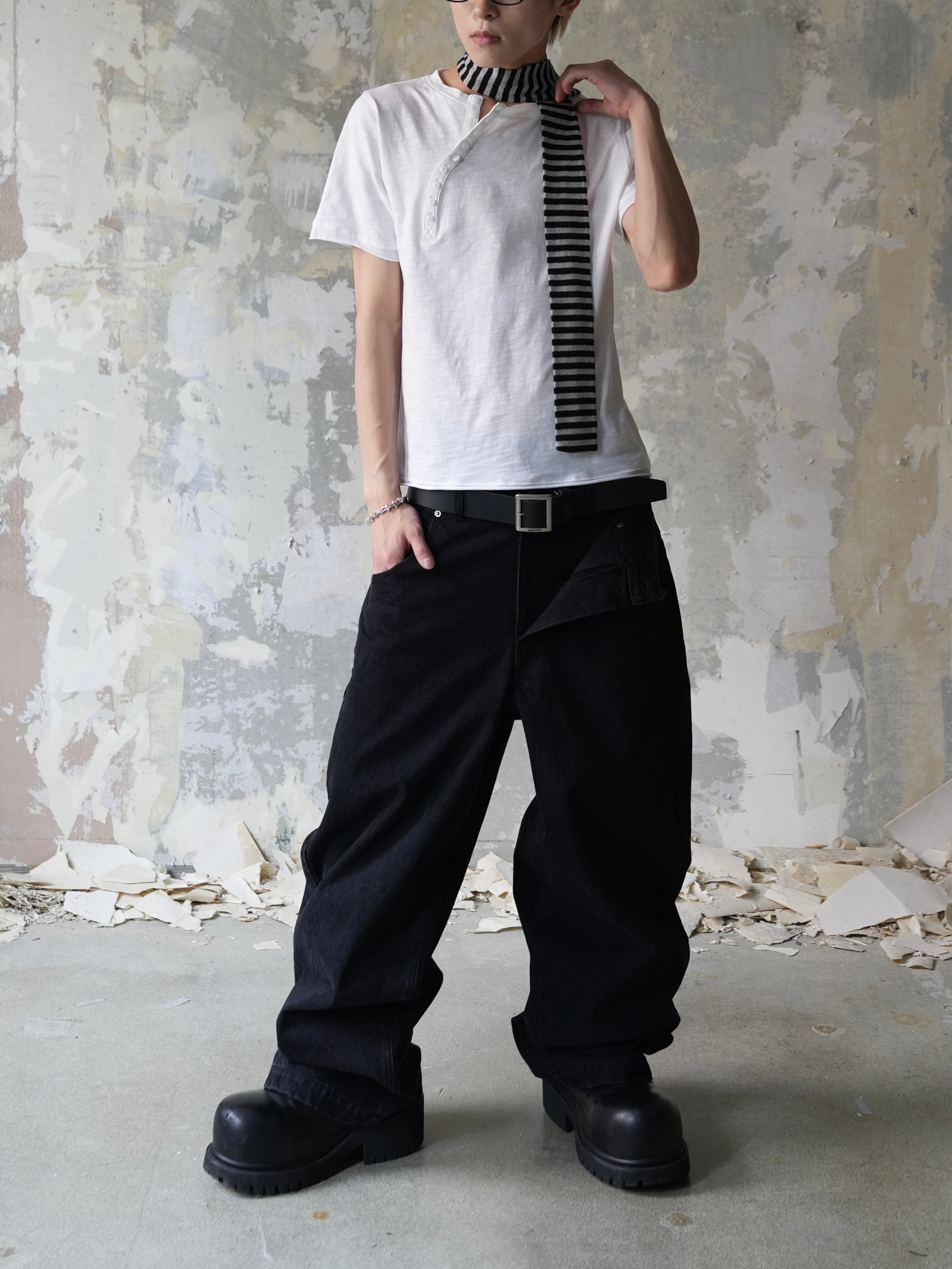 7月下旬発売予定【Lee fi Ne】Offset Henley Tee