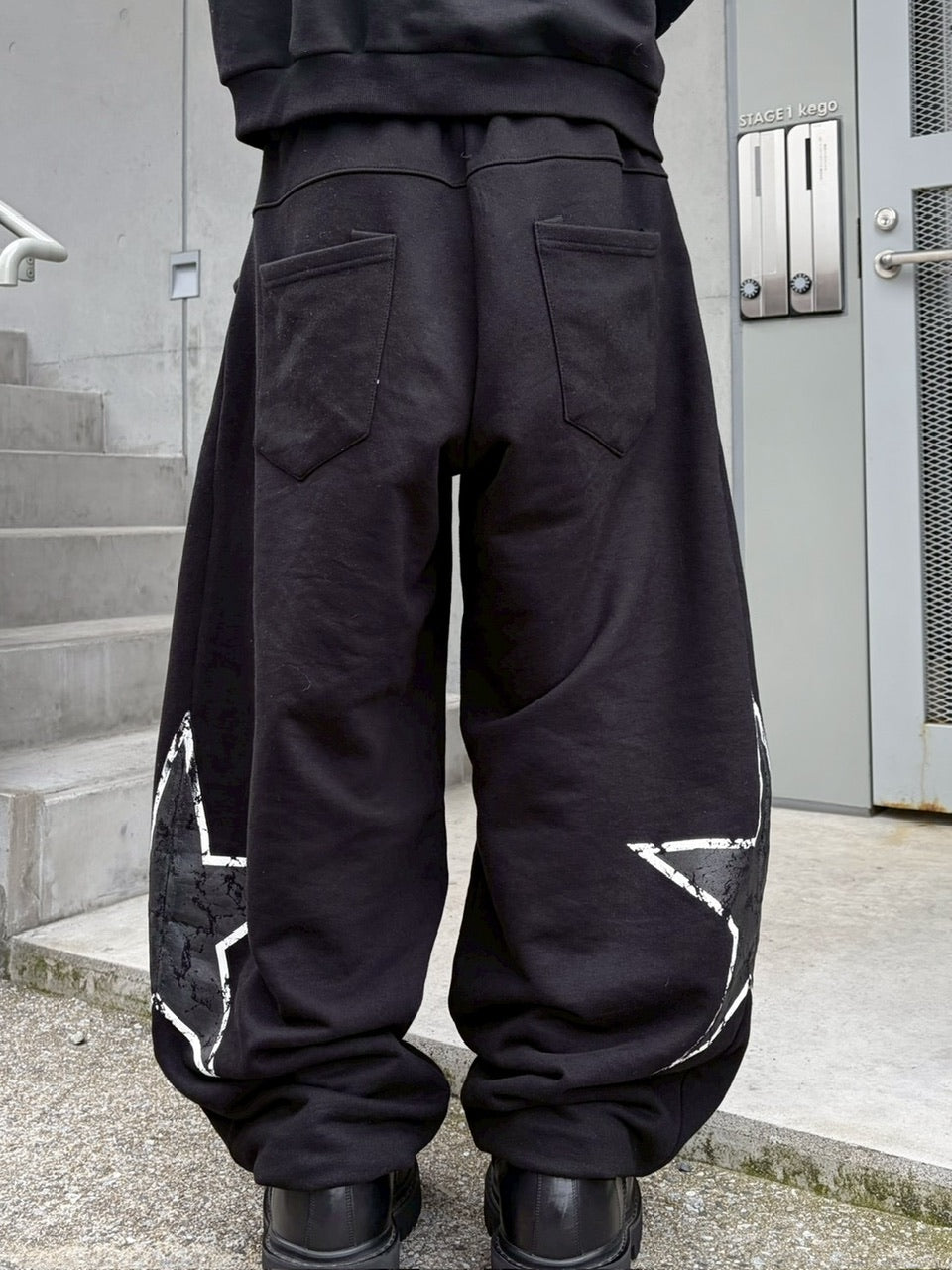 受注制【LUV CODE】star rivet sweat pants (2color)