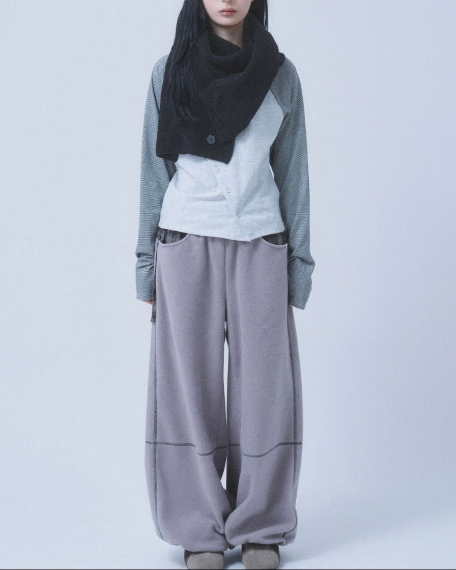 【TUOMIO】STRIPE BUTTON LONG SLEEVE