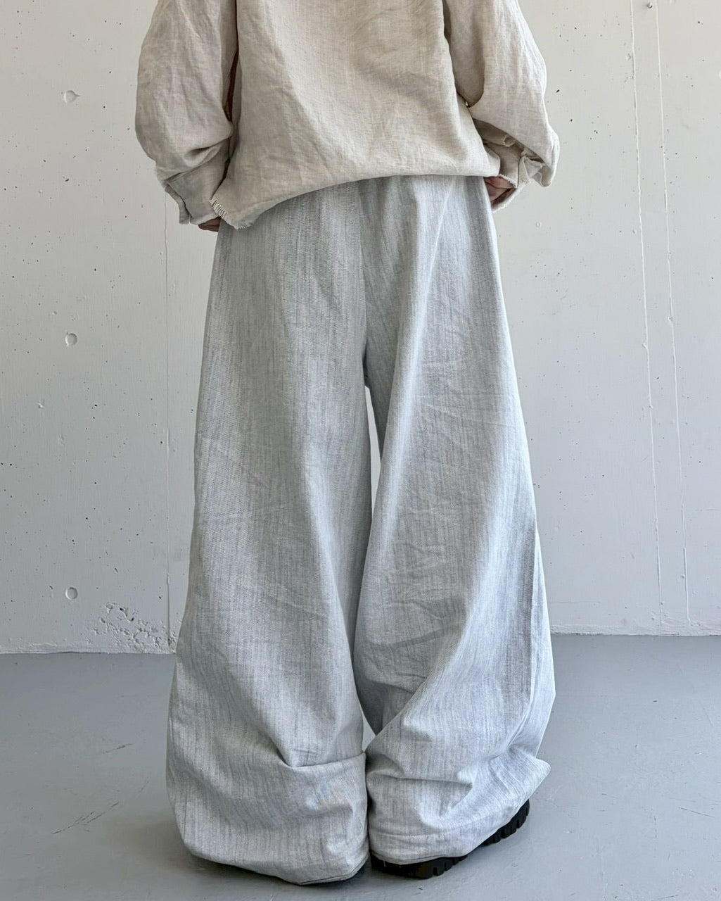 国際配送【LUV CODE】denim look wide pants (2color)