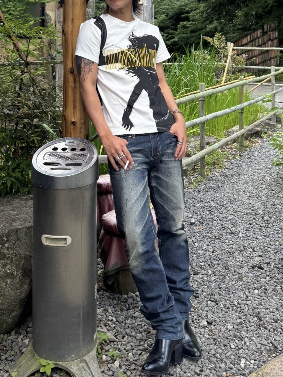 国際配送【RENOL】slim fit print tee