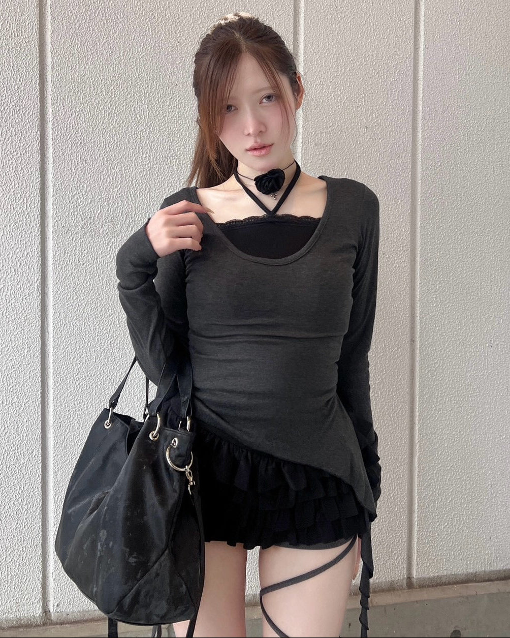 受注制【nmtc+】Asymmetry Layered Top (2color)