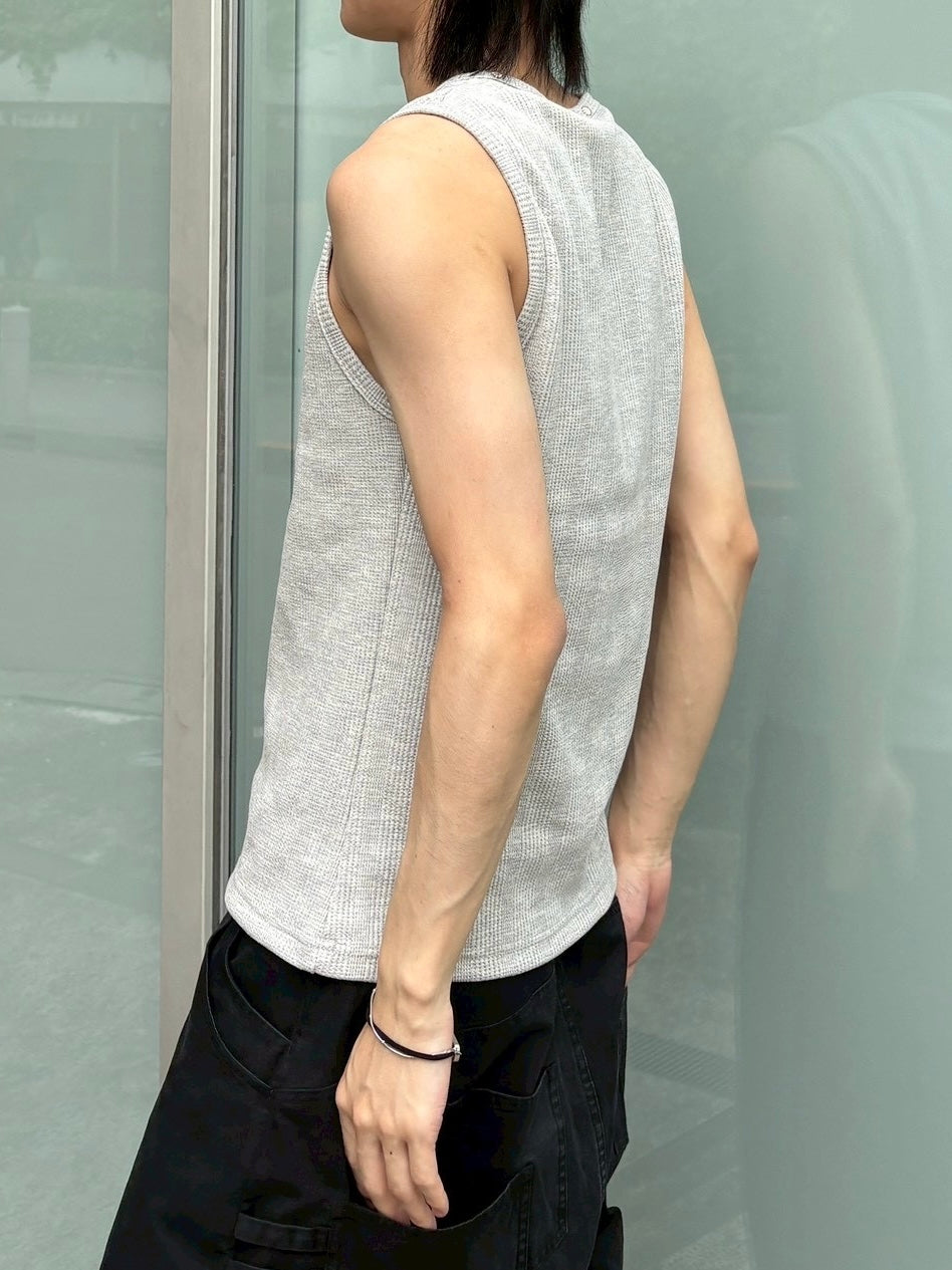 6/19 20:00発売 受注制【nmtc+】Studded Rib Tank Top (3color)