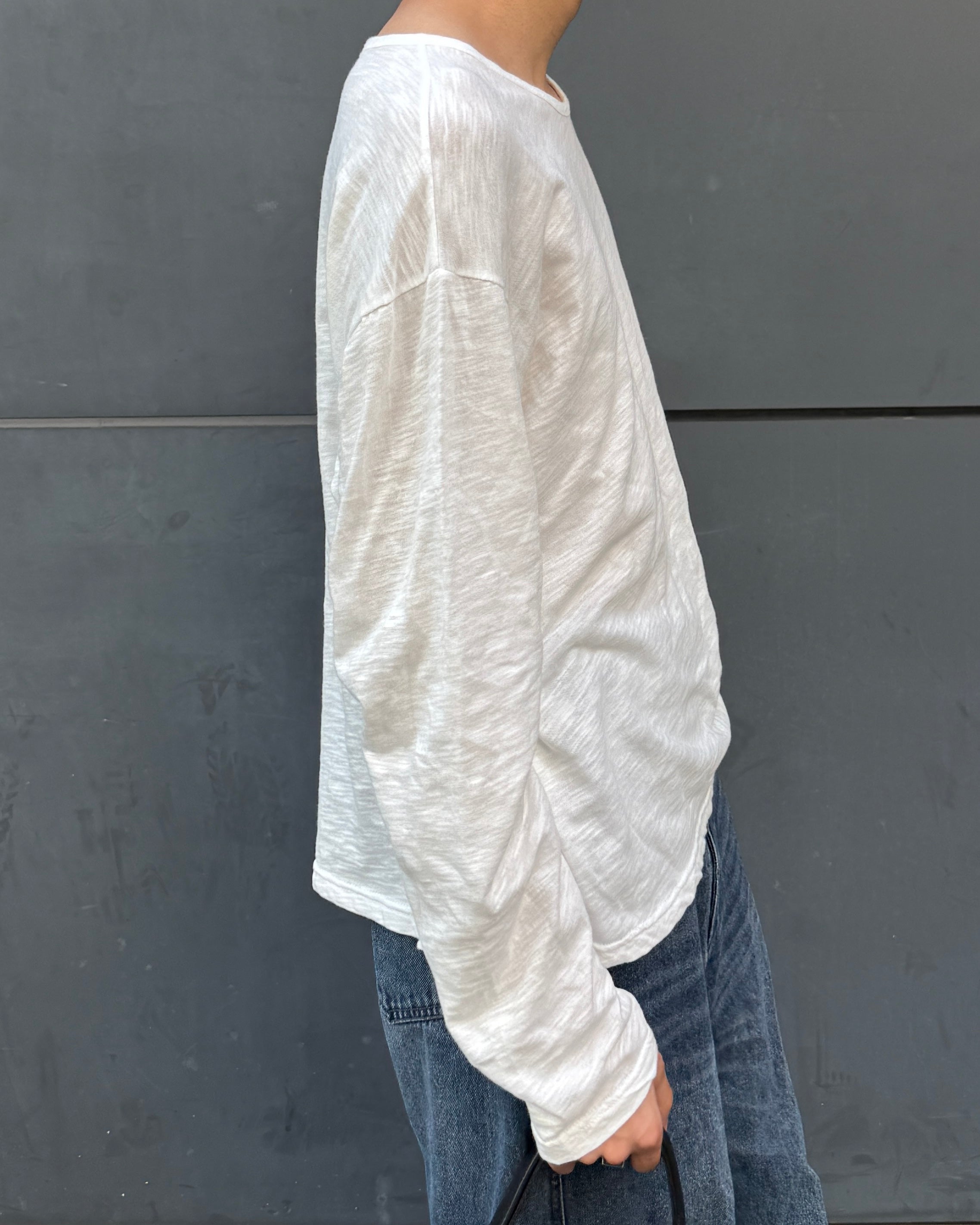 東京店WEB限定受注制【Chikashitsu +】summer slub long sleeve (4color)