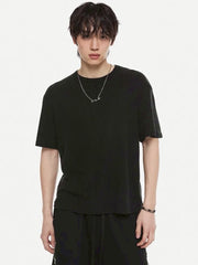 【DNSR】Cool Tencel Waffle Crop T-Shirt