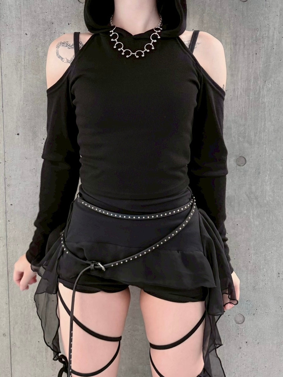受注制【nmtc+】back slit hoodie (3color)