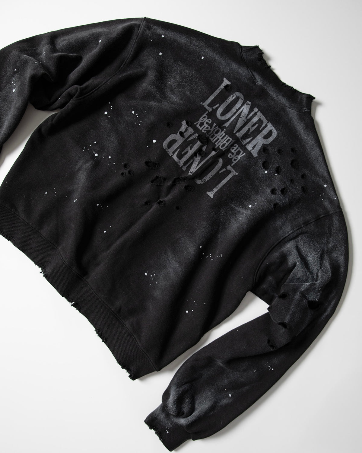 【roaringrad】Cross Damage Sweat Shirt