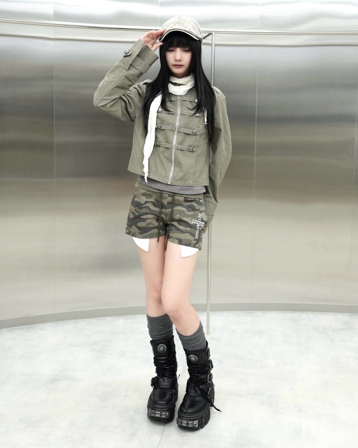 受注制【Never mind the XU】TWISTED LONG SCARF (4color)