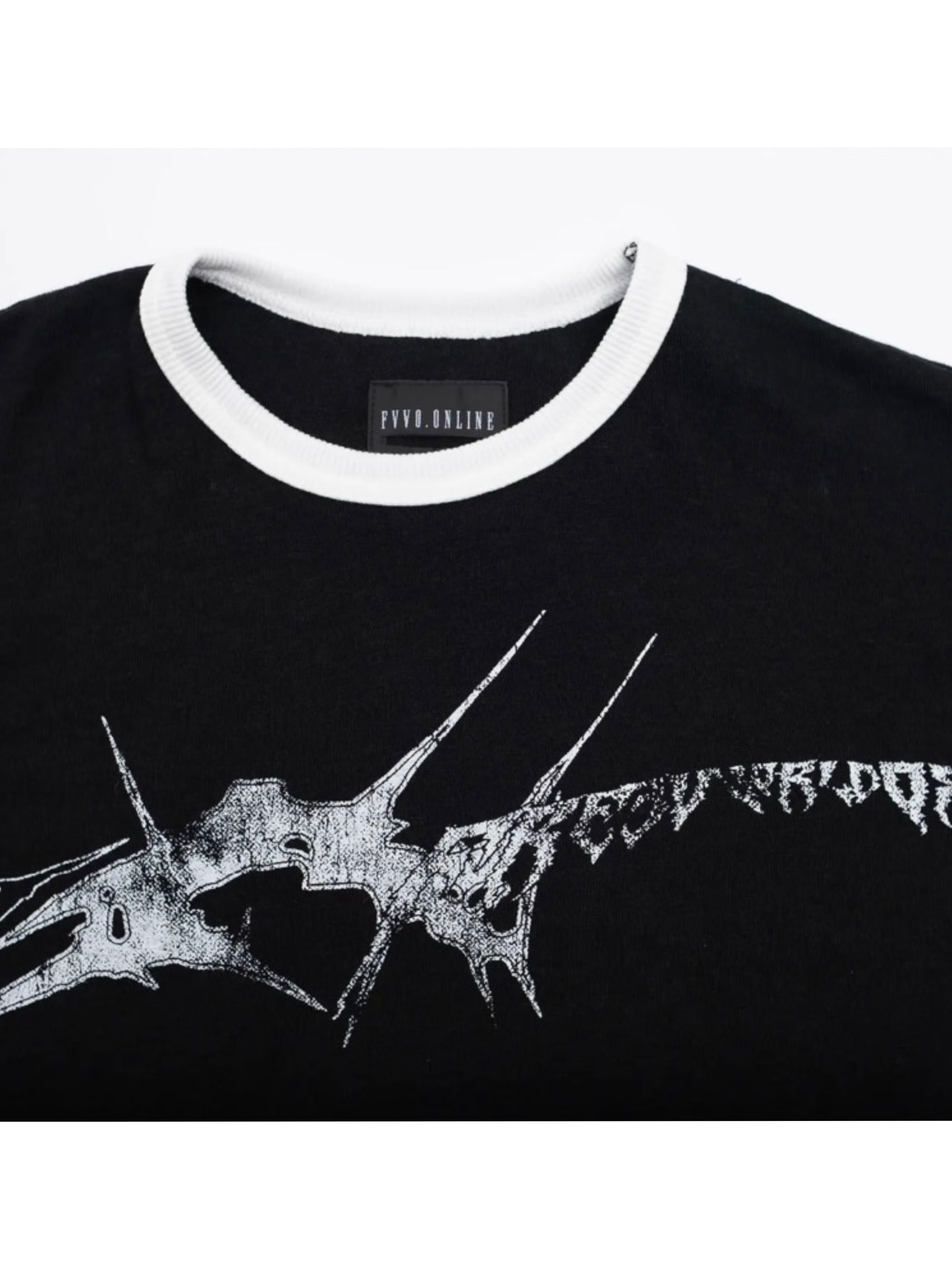 【F.V.V.O】Parody Graphic Ringer Tee