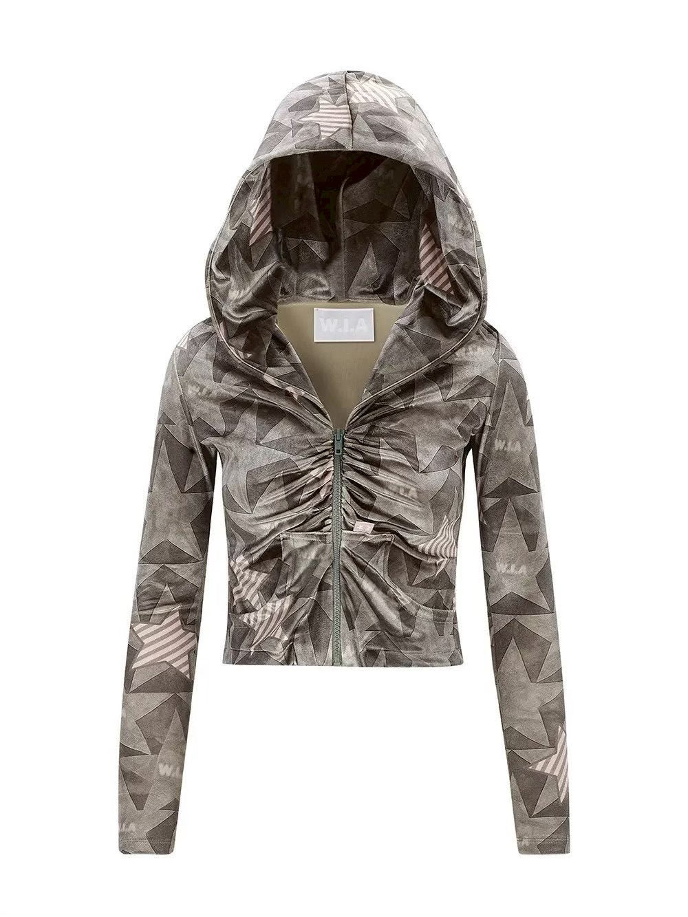 【W.I.A】VELOUR ZIP UP HOODIE