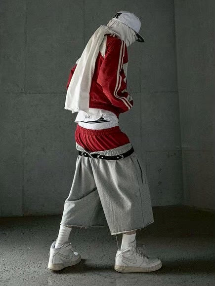 【roaringrad】Double Waist Bermuda Sweat Pants