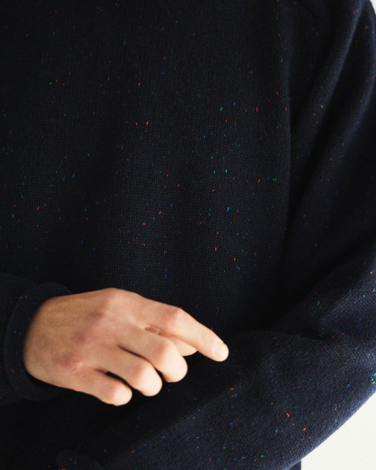 【CS】Cut-Off Nep Crewneck Knit