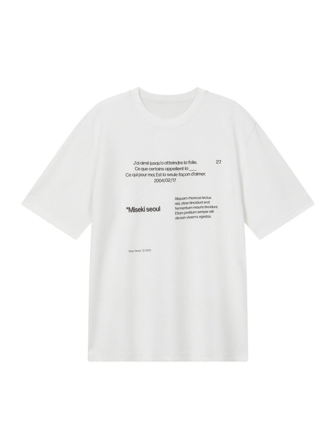 【Miseki seoul】Miseki typography short sleeves