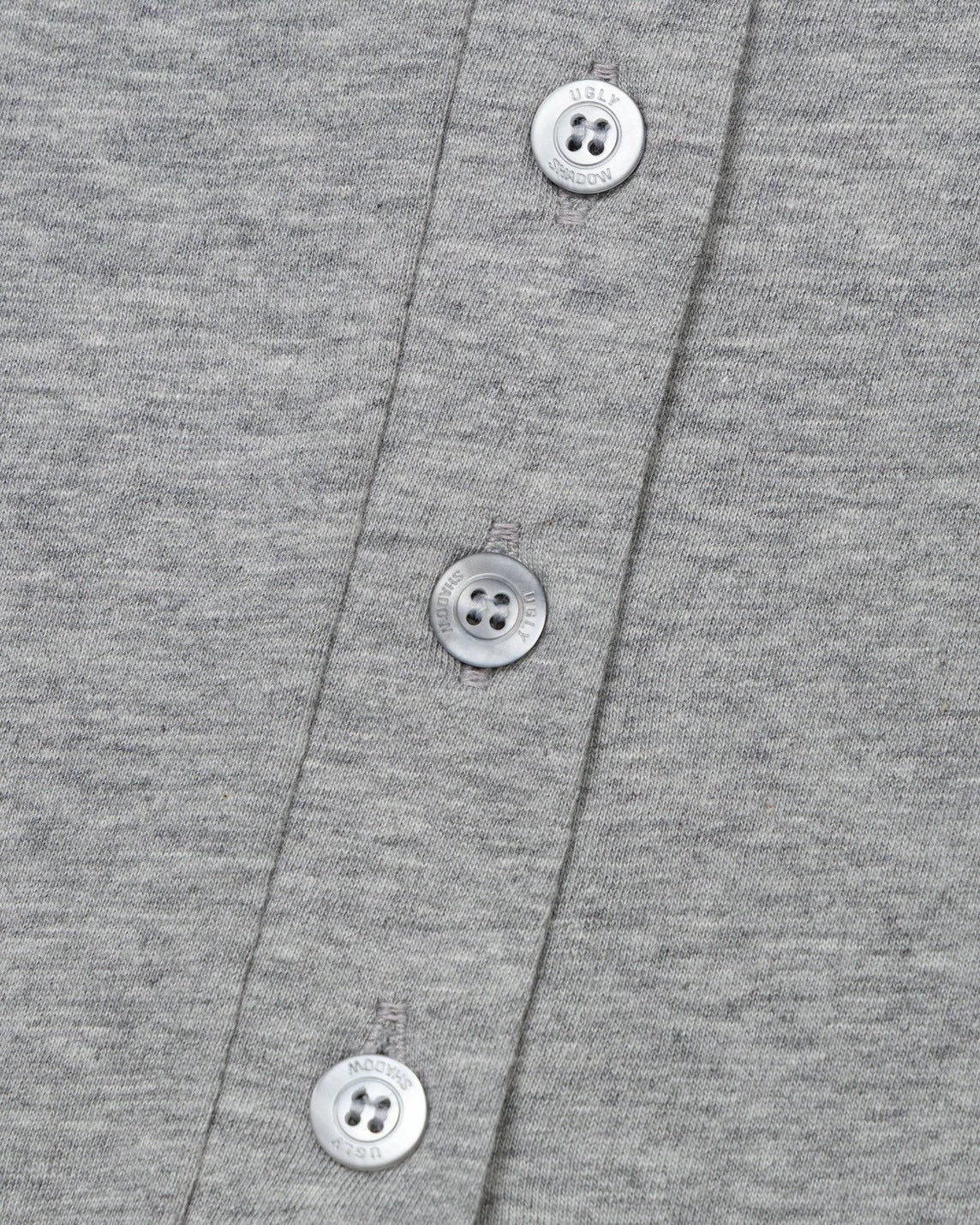 【Uglyshadow】PLACKET RIBBED T-SHIRT
