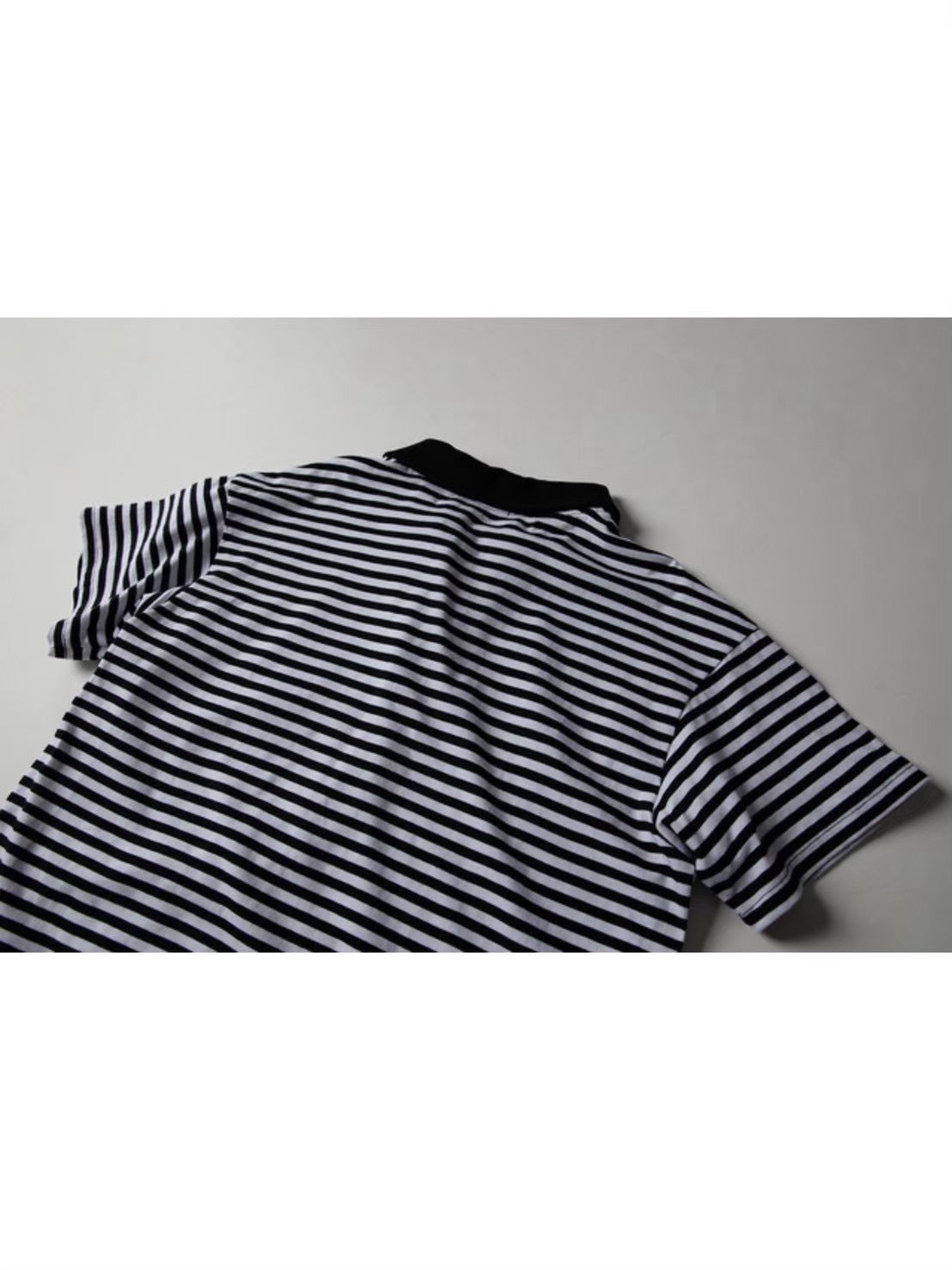 【roaringrad】Striped Polo T-shirt