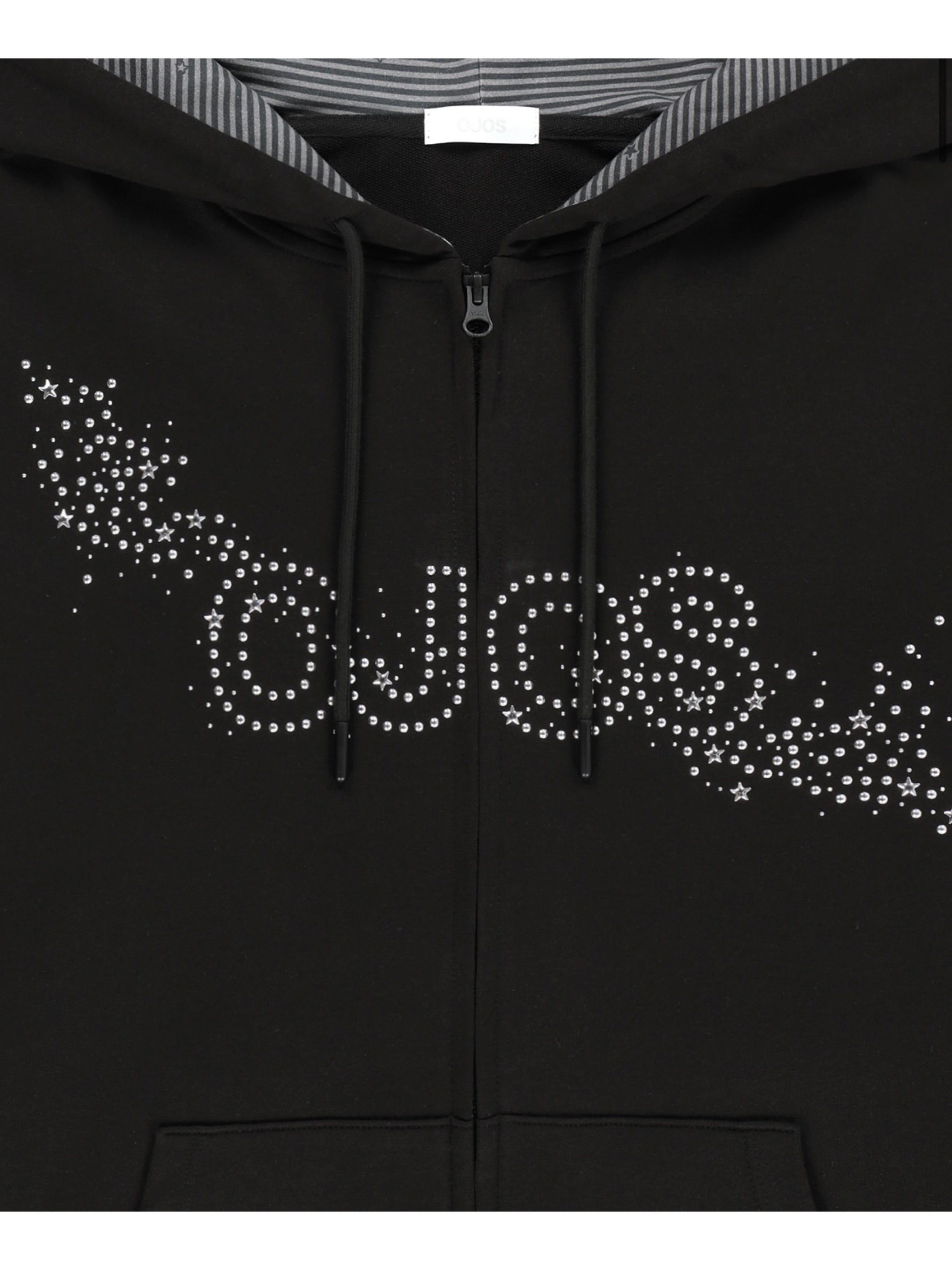 【OJOS】Hotfix Logo Hoodie Zip-up
