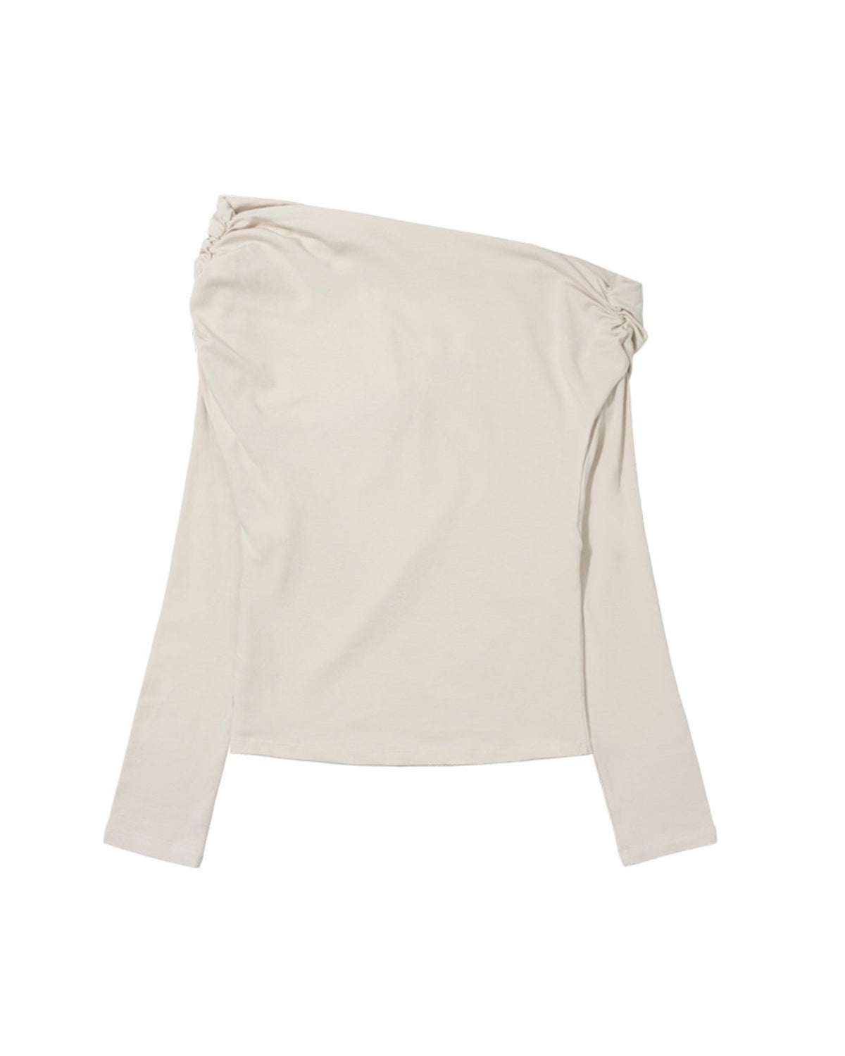 【FANCY CLUB】EYELET COWL ONE-SHOULDER TOP