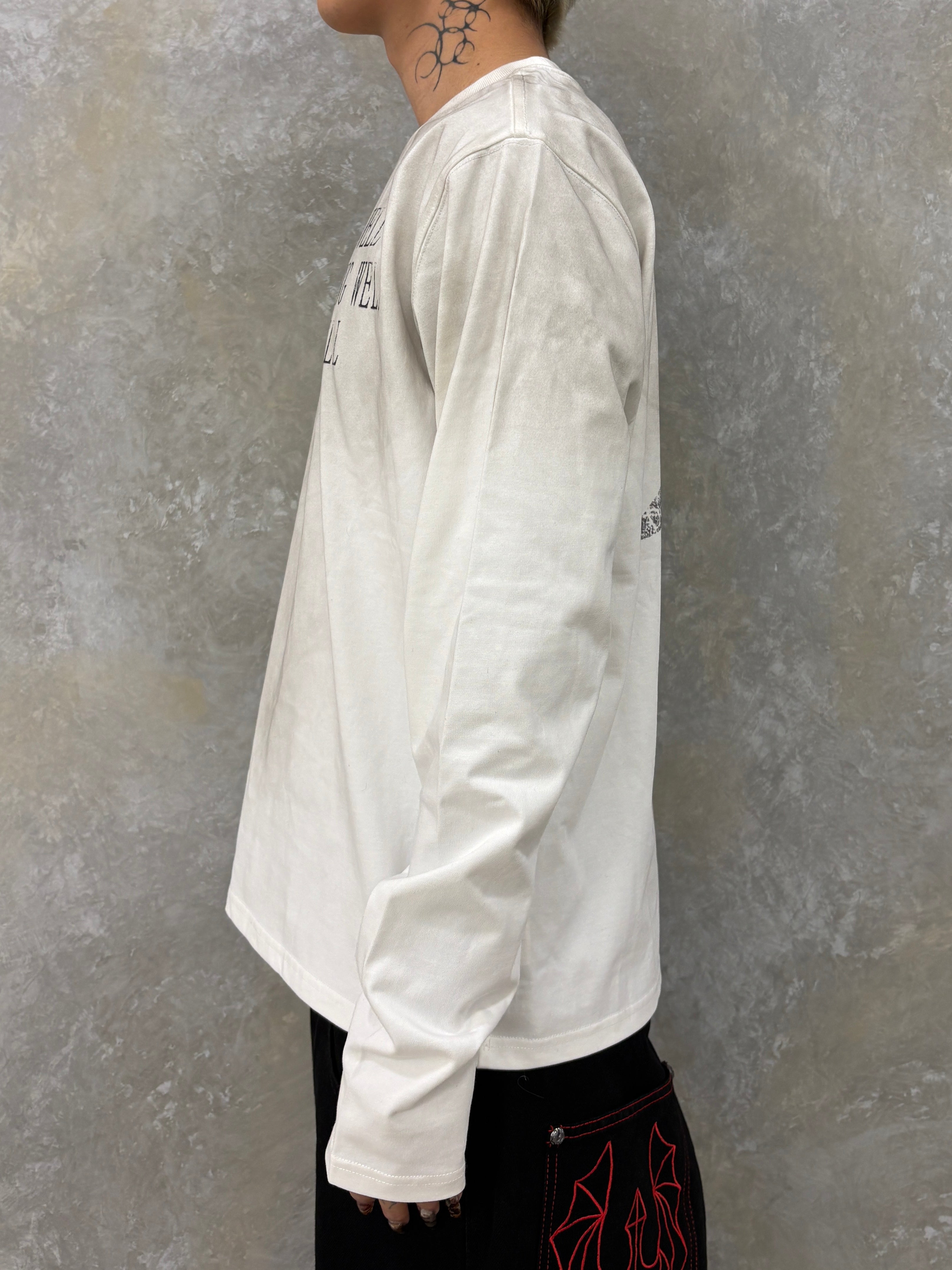 国際配送【Never mind the XU】stencil logo long sleeve tee