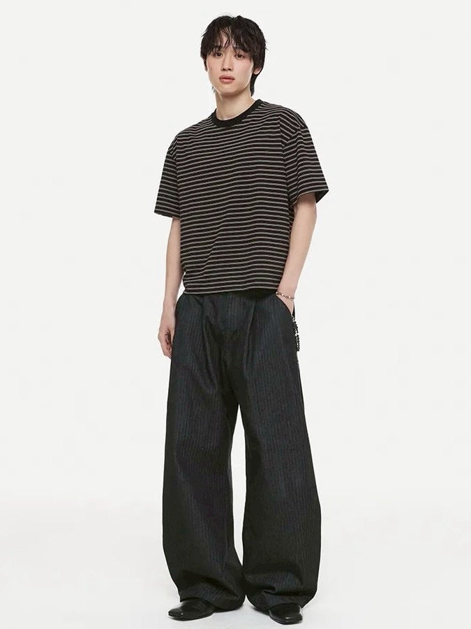 【DNSR】Stripe Crop T-Shirt