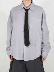 受注制【Chikashitsu +】vintage like stripe shirt