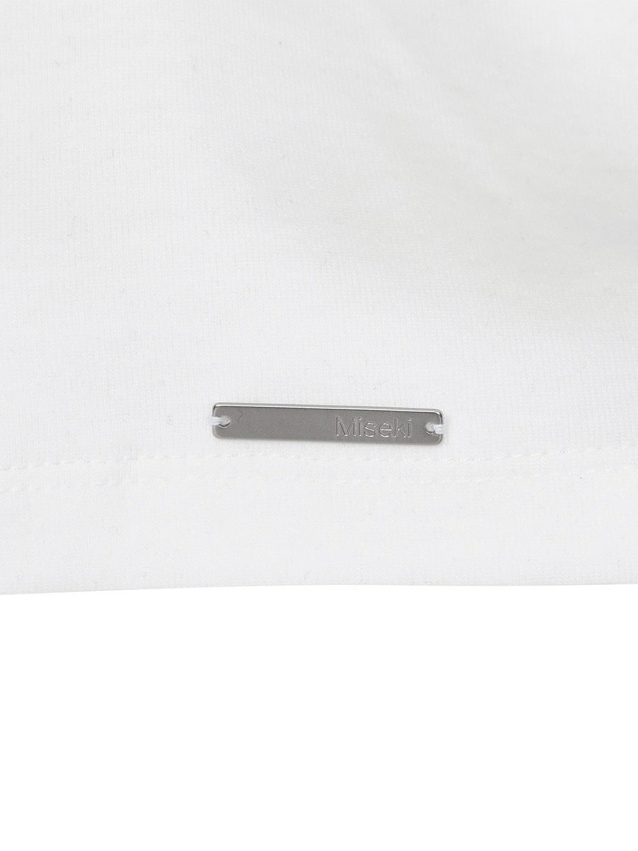 【Miseki seoul】Diagonal button Layered hoodie