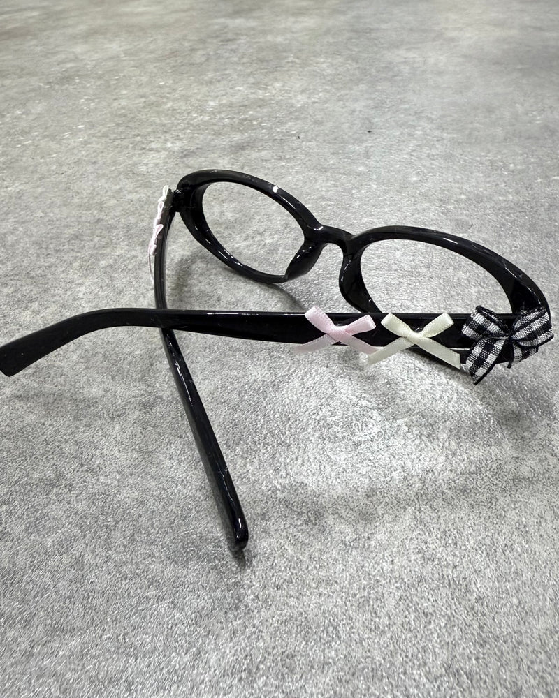 【Nerd out XU】ribbon design oval glasses