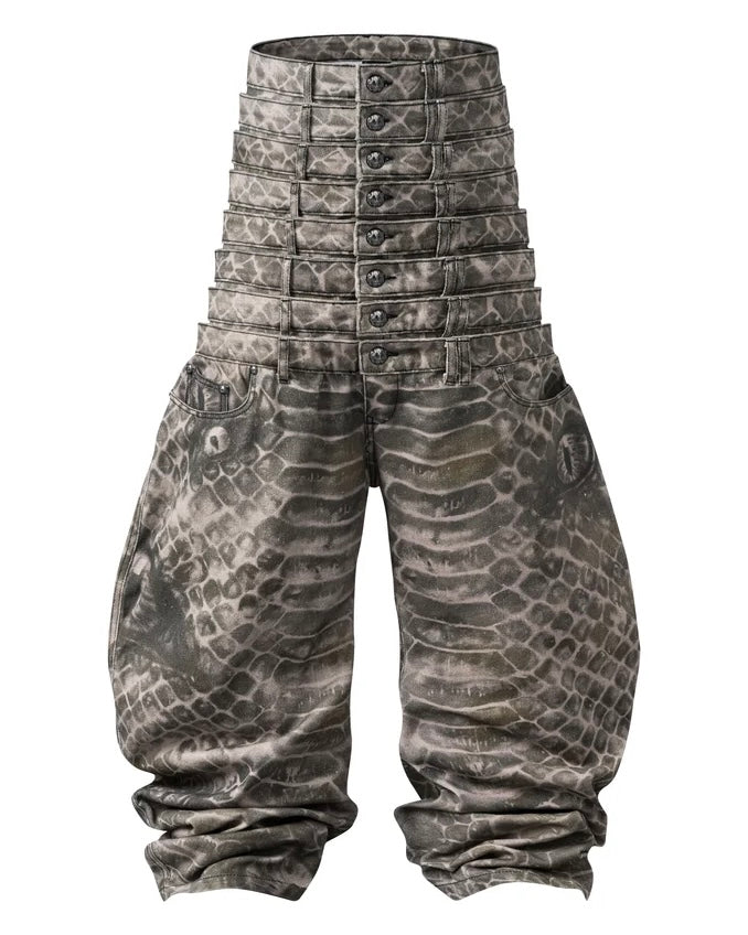 【UNIZ】8 Backs J-Cut Pants