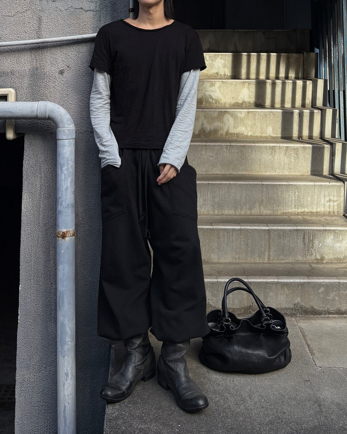 【youll】layered long sleeve tee (2color)