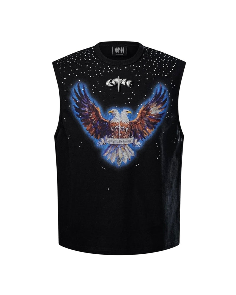 【The Boy Has No Patience】DOUBLE-HEADED EAGLE RHINESTONE VEST