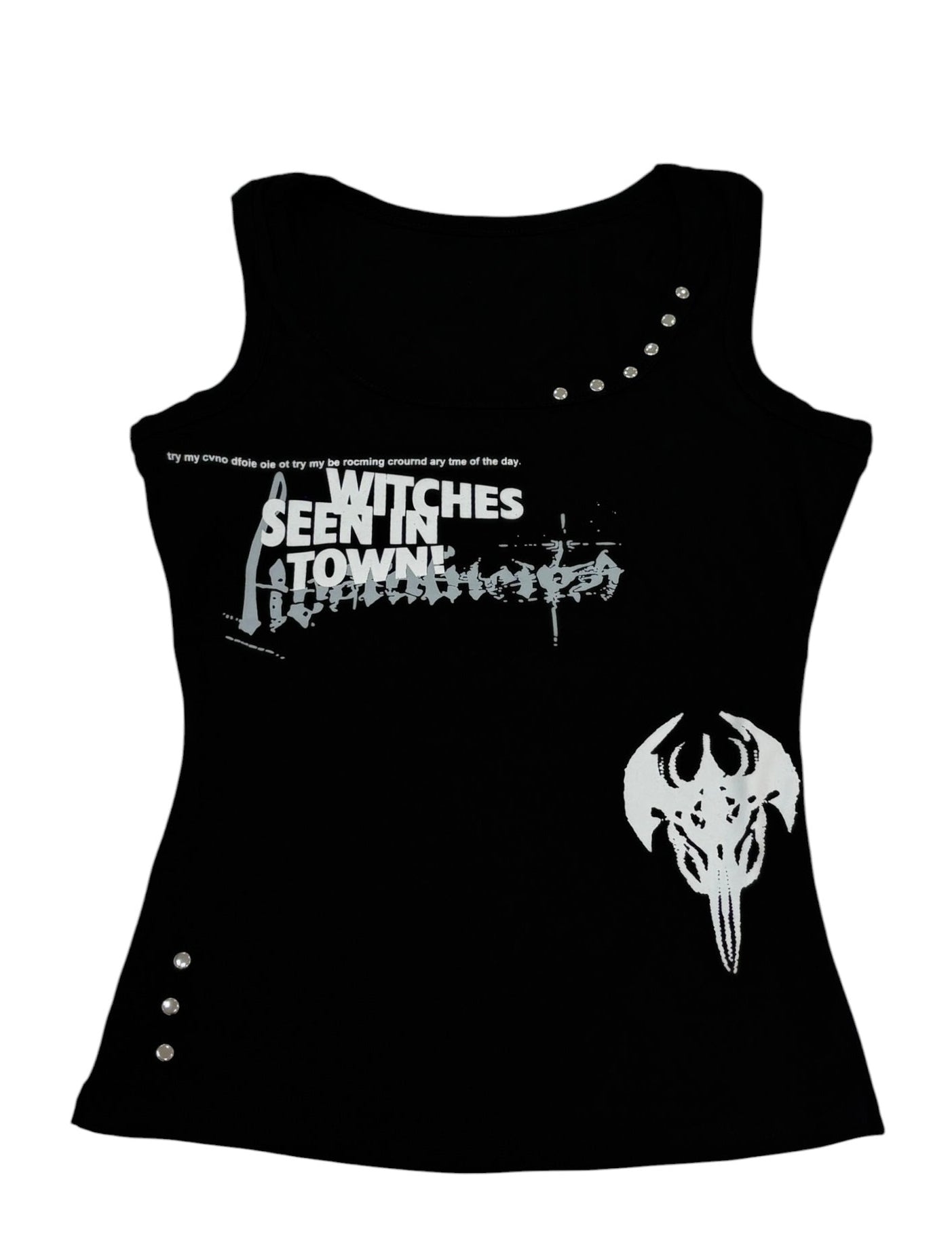 国際配送【Never mind the XU】slim fit studs sleeveless (2color)
