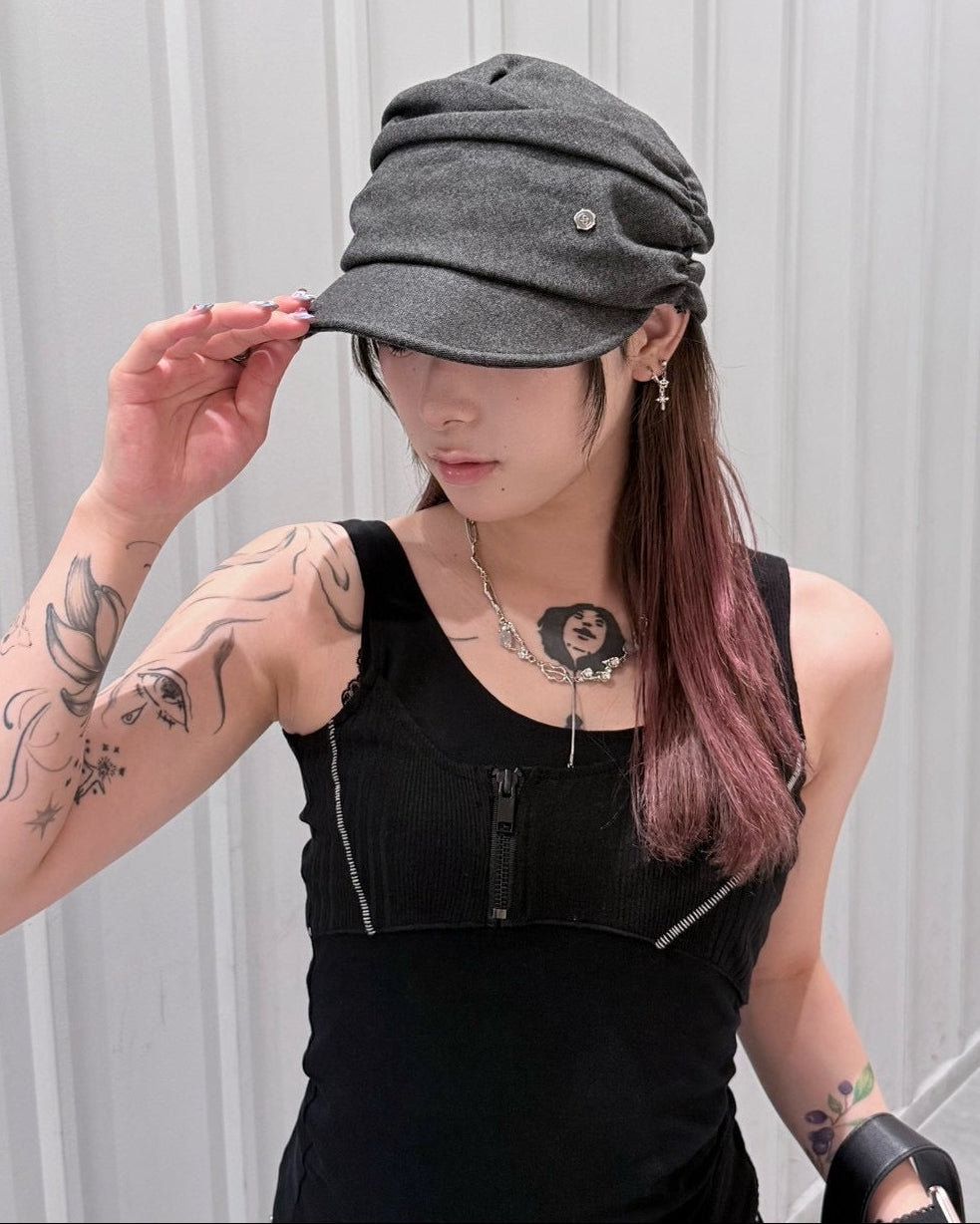 受注制【nmtc+】Ruched Casquette (2color)