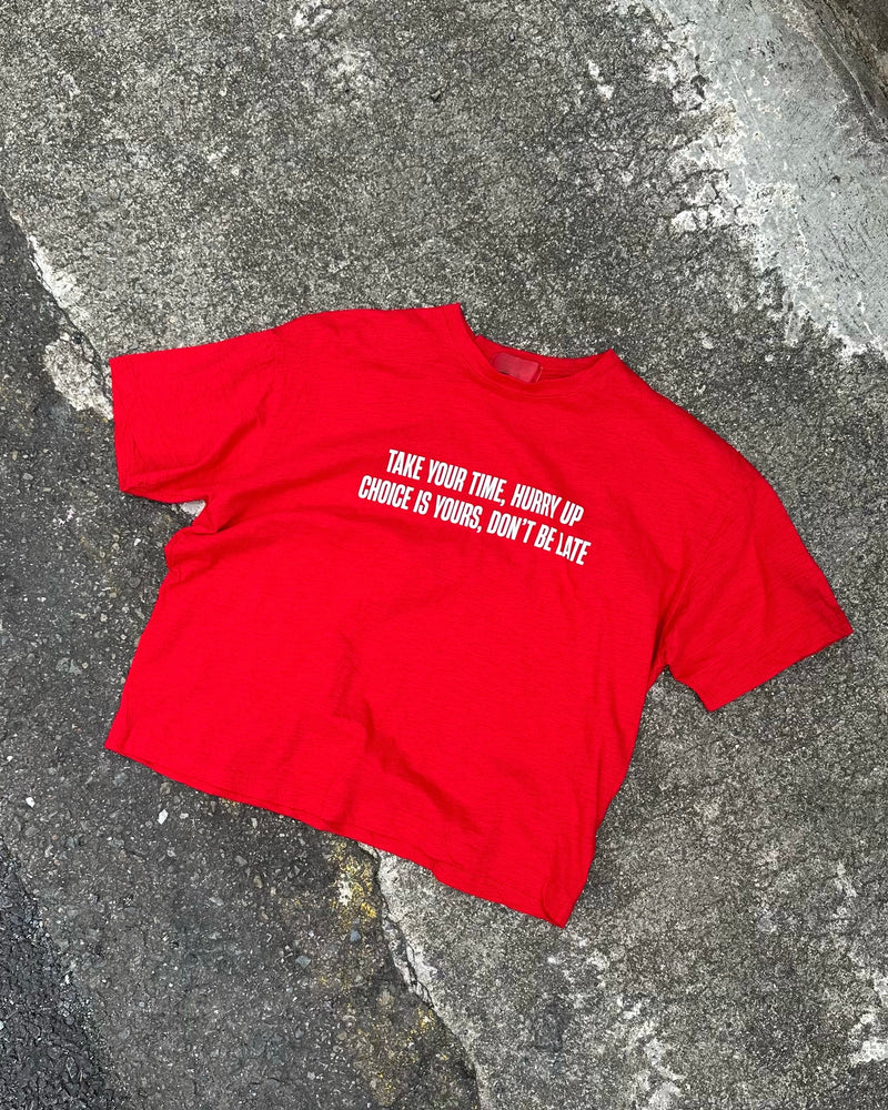大阪店WEB限定受注制【Chikashitsu + 】vintage lettering slub t-shirt (3color)
