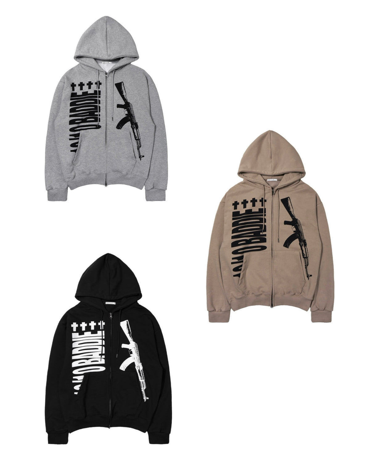 【FANCY CLUB】BADDIE HOODED ZIP-UP