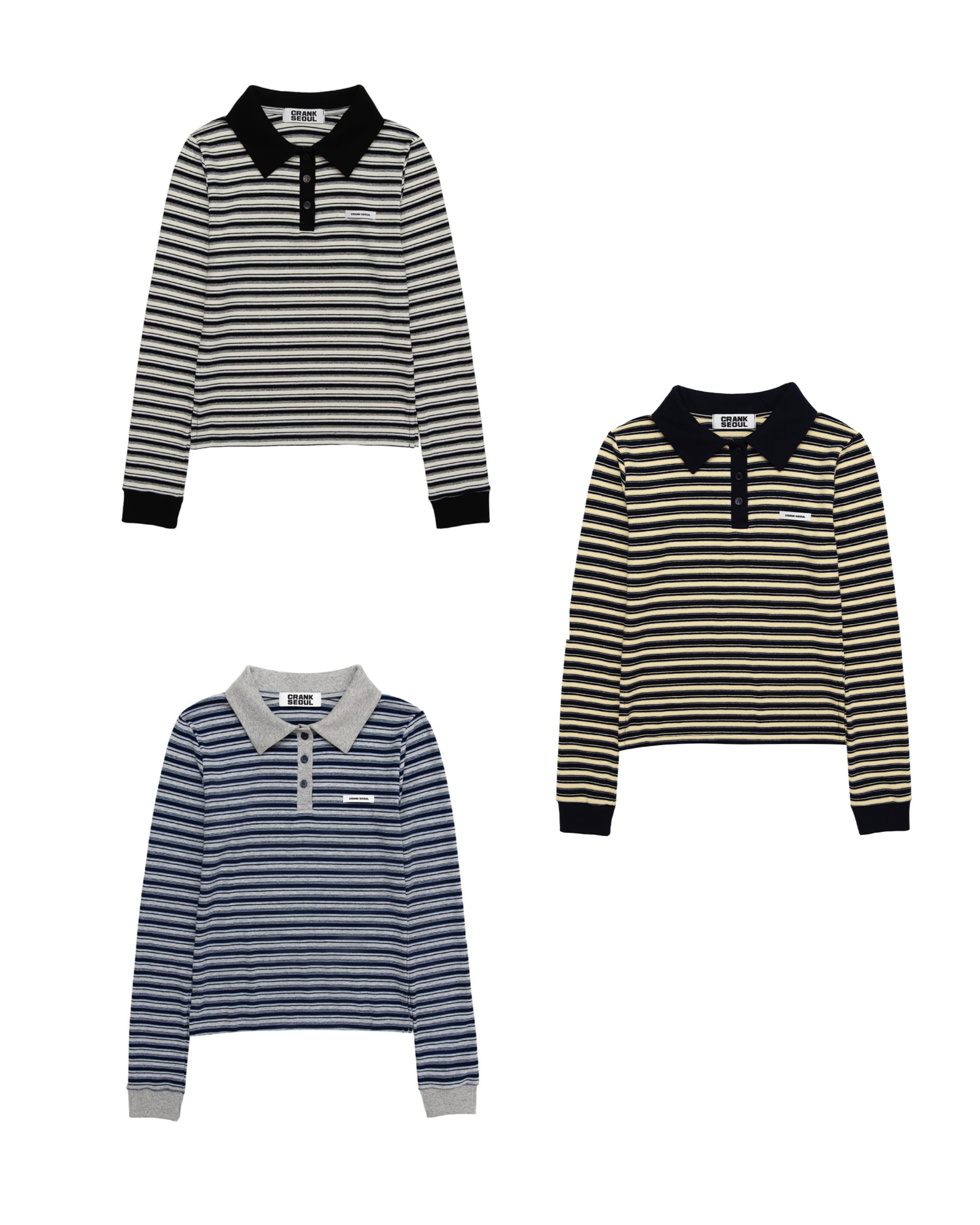 【CRANK】PIN STRIPE PK TOP