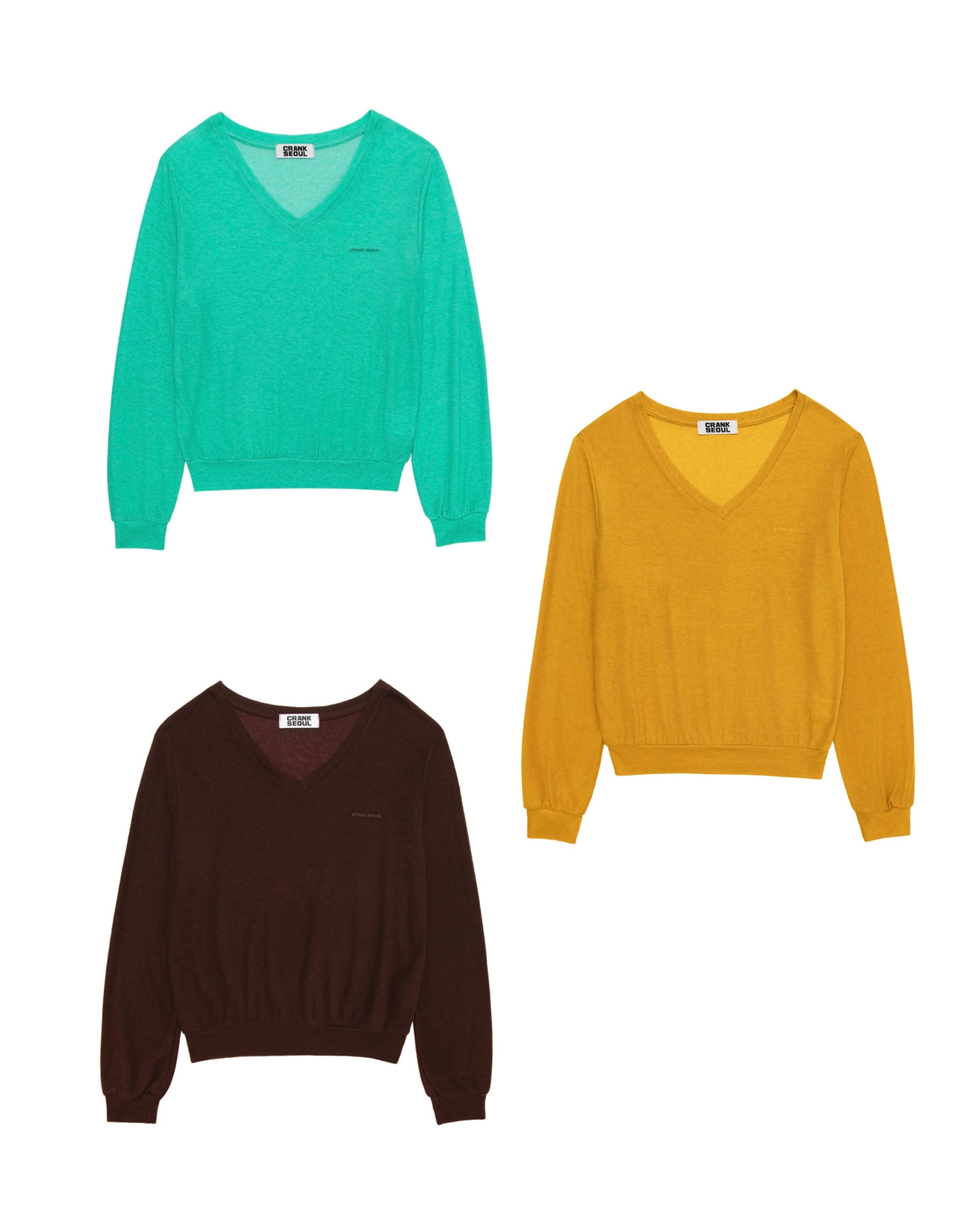 【CRANK】SOFT V-NECK KNIT