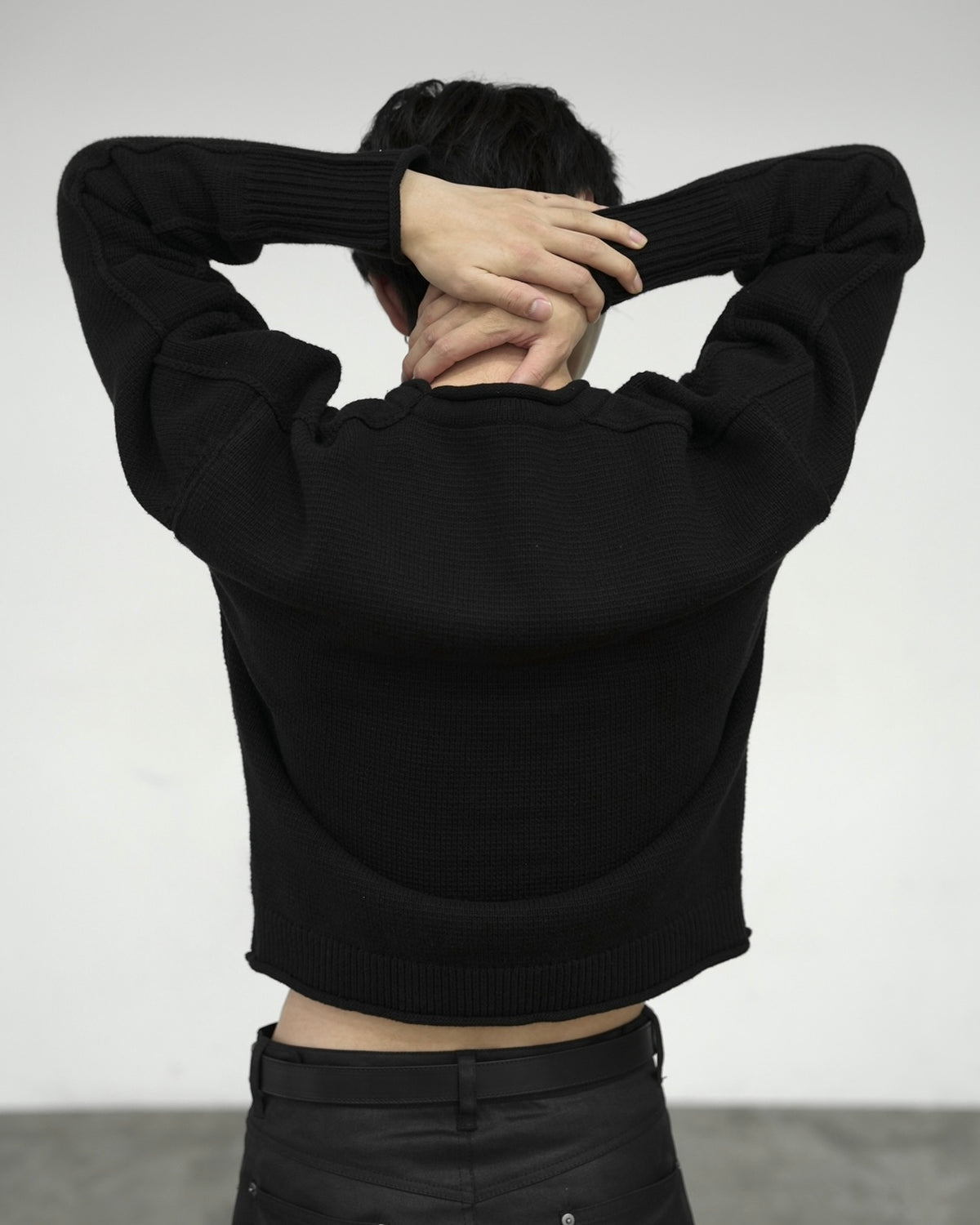 【CHIKASHITSU PLUS HIGH】Contour roll knit sweater (2color)