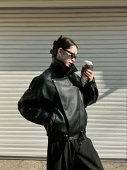 受注制【Chikashitsu +】high neck non-leather bomber jacket / 【チカシツプラス】ハイネックノンレザーボンバージャケット (2color)