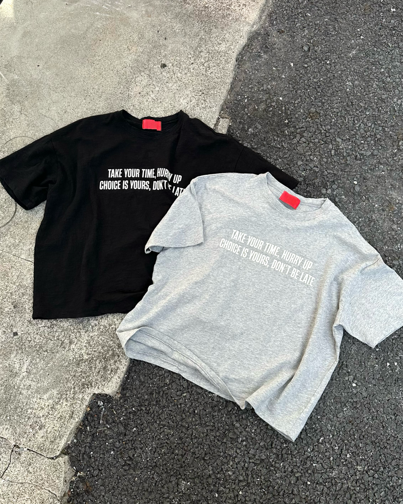 大阪店WEB限定受注制【Chikashitsu + 】vintage lettering slub t-shirt (2color)