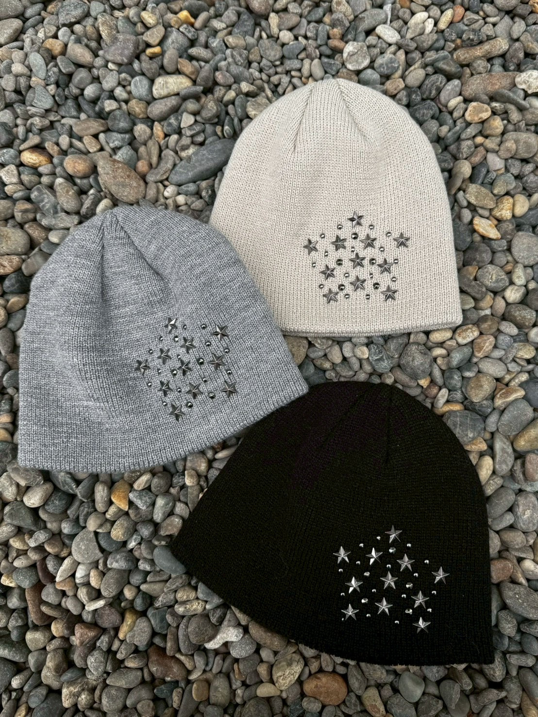 受注制【Never mind the XU】star studs beanie (3color)