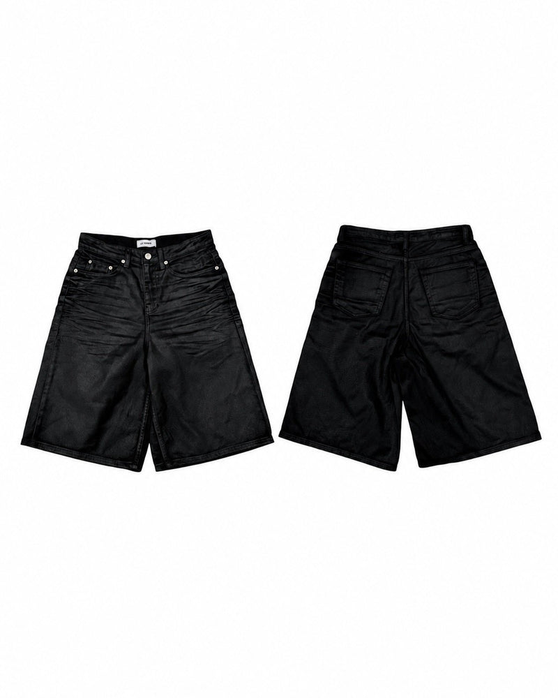 受注制【nmtc+】Coated shirring bermuda pants