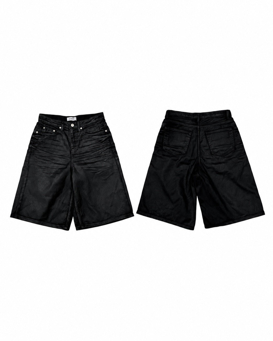 受注制【nmtc+】Coated shirring bermuda pants