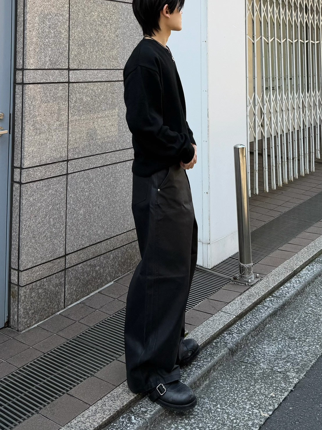 東京店WEB限定【Chikashitsu +】cropped vneck knit (3color)
