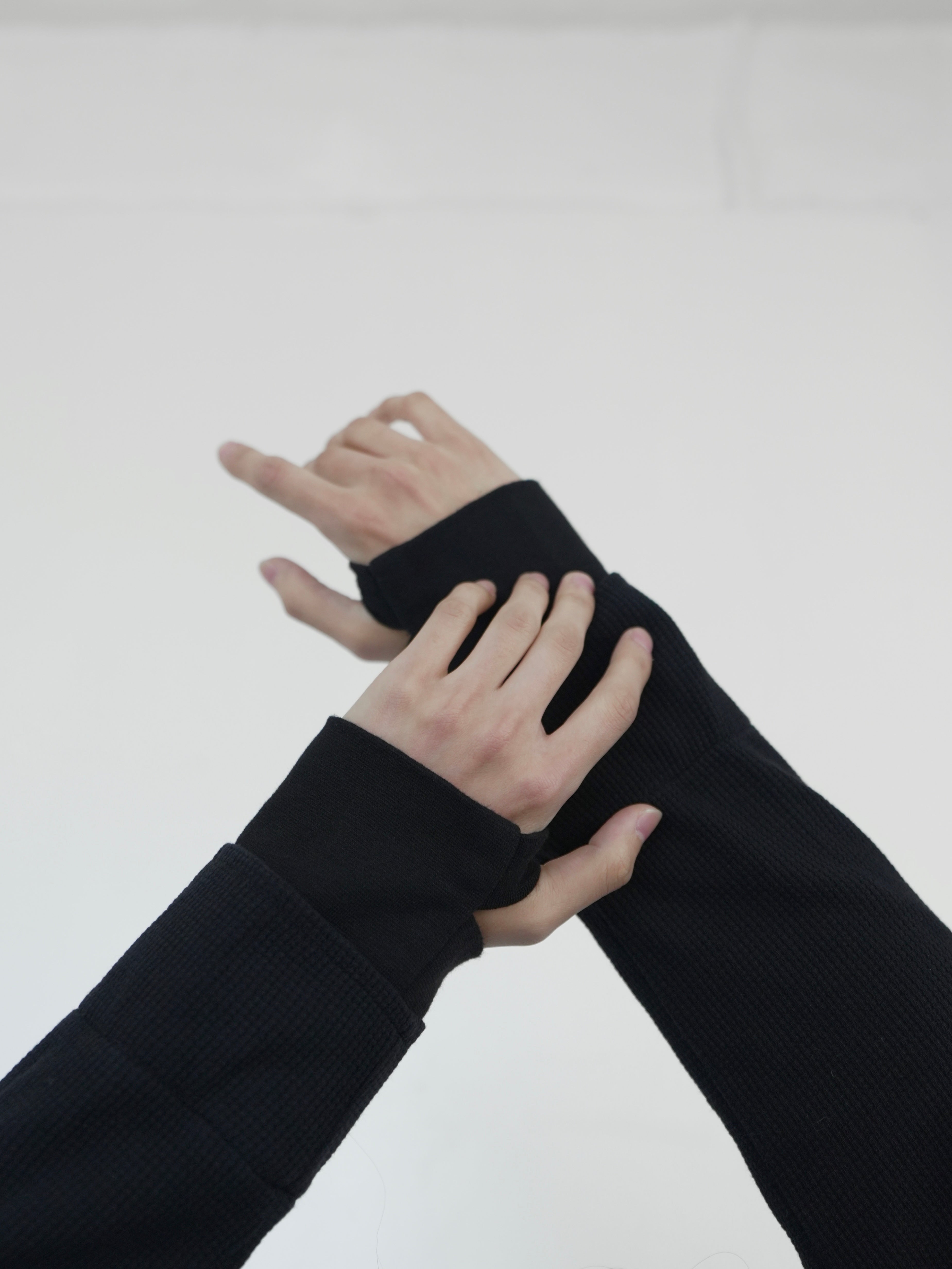 【CHIKASHITSU PLUS HIGH】Rust waffle thermal long tee