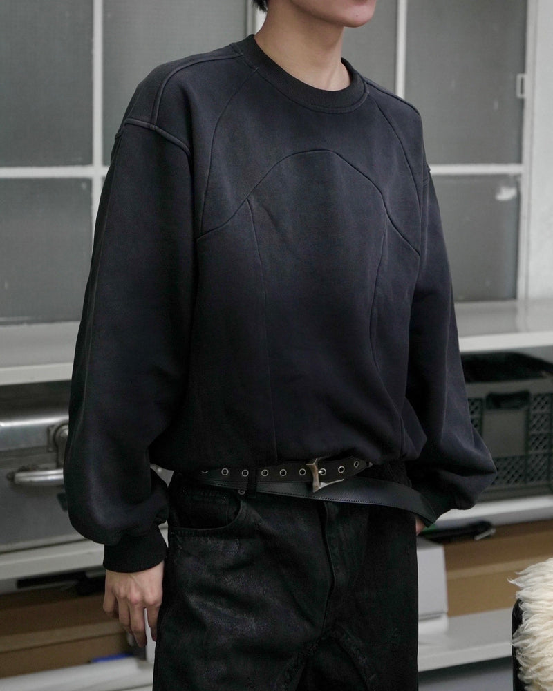 【CHIKASHITSU PLUS HIGH】Fade panel sweat shirt