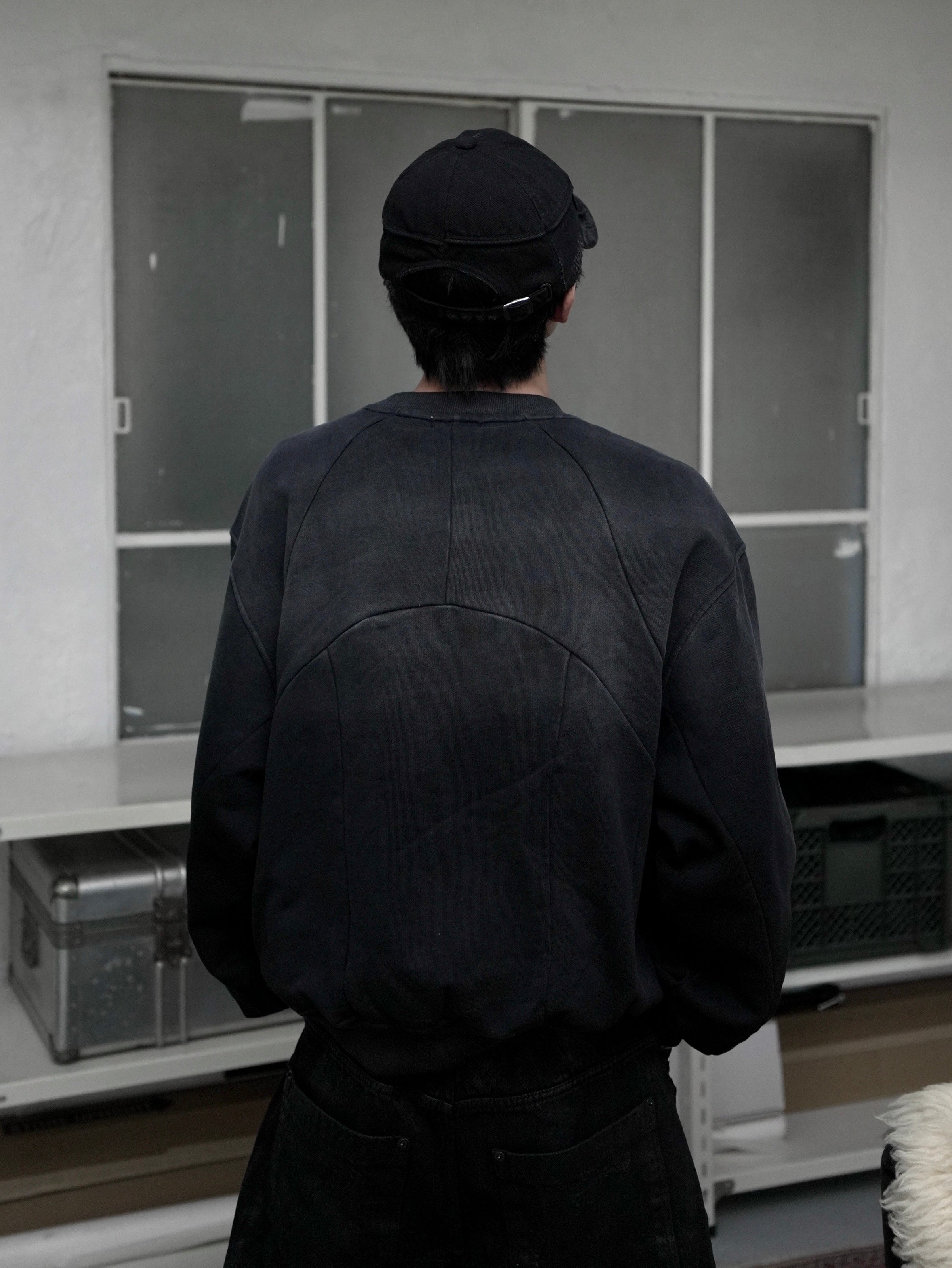 【CHIKASHITSU PLUS HIGH】Fade panel sweat shirt