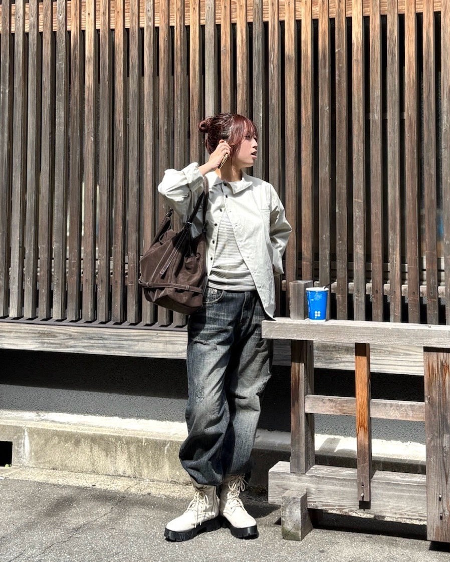 受注制【OaKS】suede boston bag (2color)