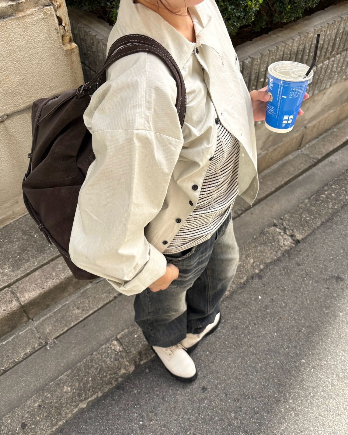 受注制【OaKS】suede boston bag (2color)